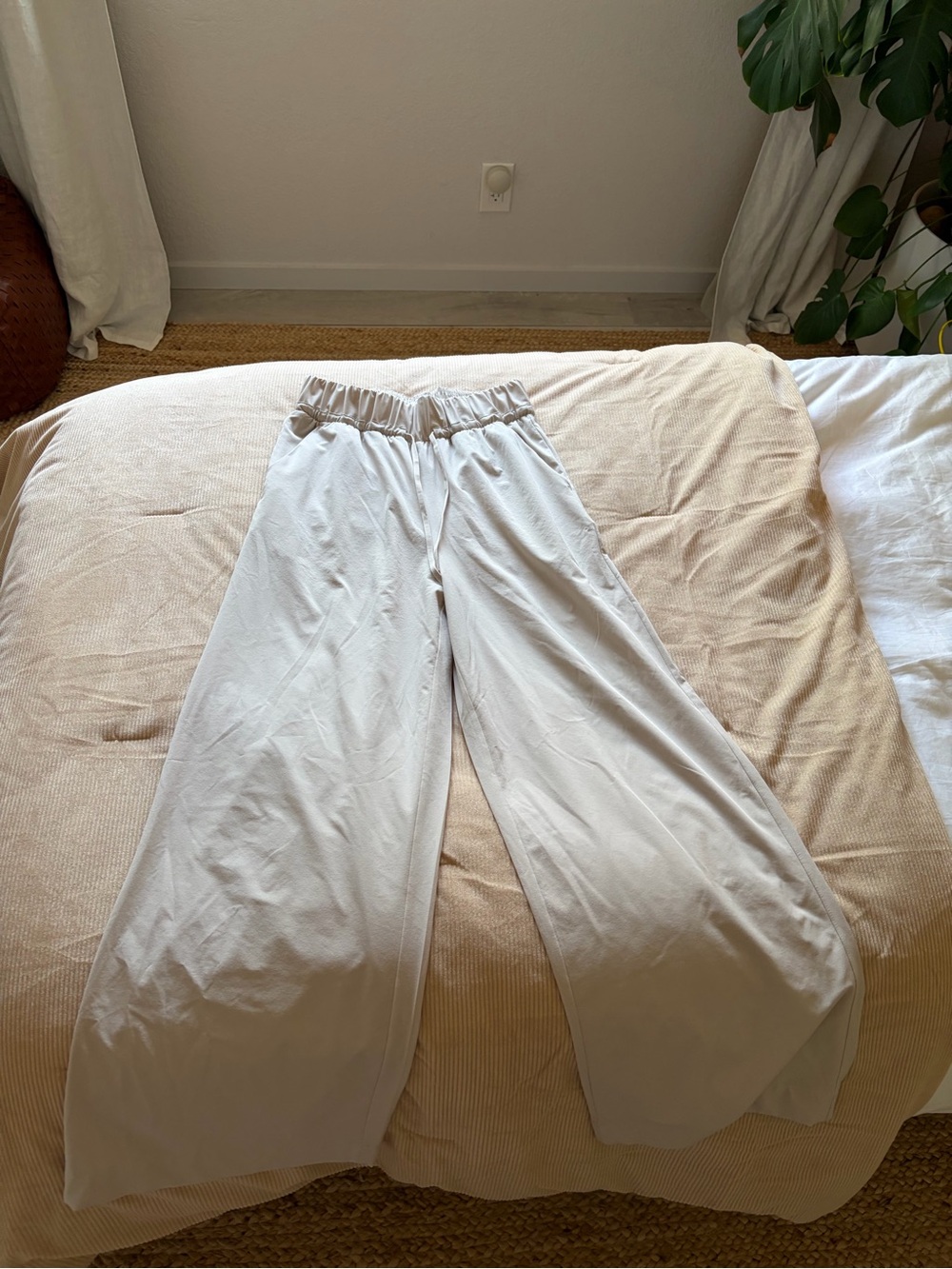 Target In Motion Wide Leg Elastic Waist Pants — Light Beige